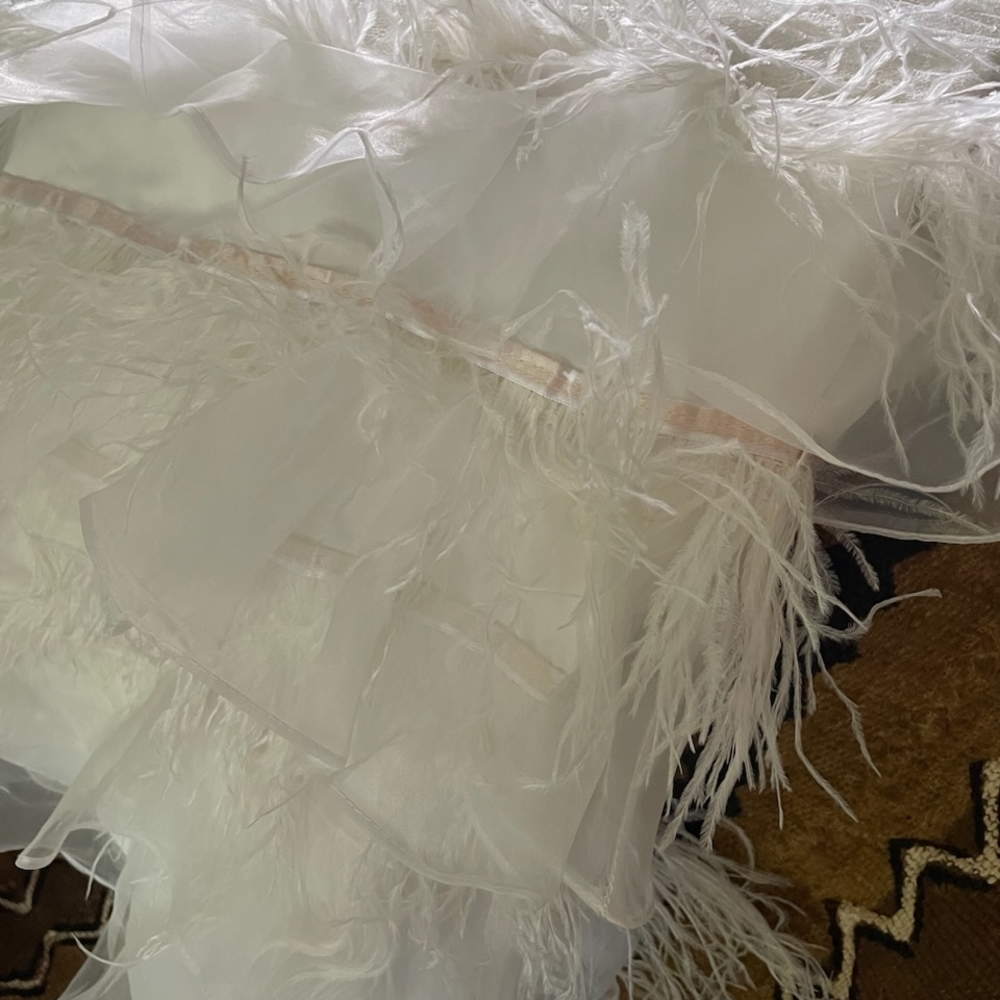 Elegant Strapless White Lace Wedding Dress Plus Size - Picture 14 of 16